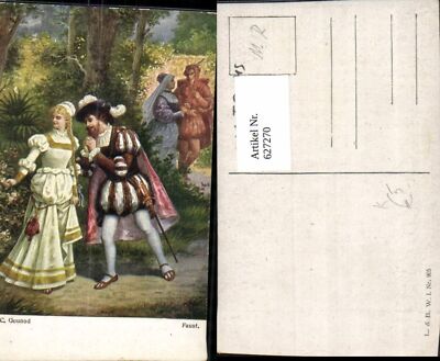 627270,Künstler Ak F. C. Gounod Faust Paar Liebe