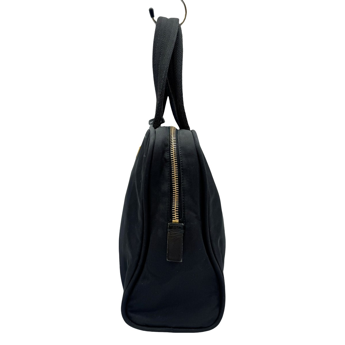 Authentic PRADA Tessuto Gold Hardware Hand Bag Black Nylon Authentic PRADA Tessuto Gold Hardware Hand Bag Black Nylon