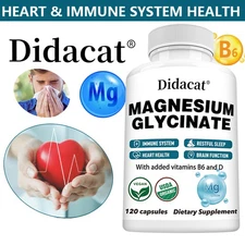 Magnesium Glycinate 400 mg for heart and immune health and mood balance