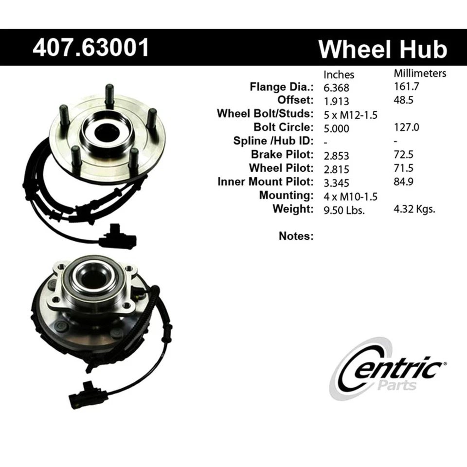 Cubo de roda central 407.63001E traseiro motorista ou passageiro lateral para VW direita esquerda - Imagem 3 de 3