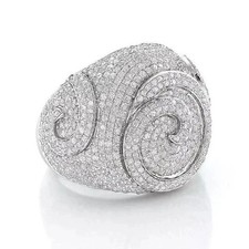 4.00 Ct Round Cut Moissanite Men's Wedding Engagement Ring 925 Sterling Silver