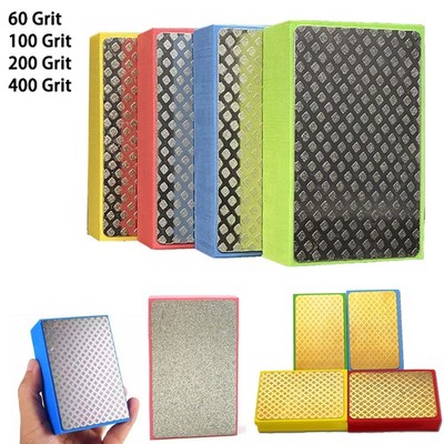 Diamond Hand Polishing Pad Tile Glass Grinding Block Marble Sanding Disc #60-400