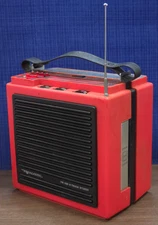 Realistic Model 14-908 - FM/AM/8 Track Portable Stereo - Red