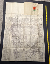 Mapa de la ciudad de Chicago c1937 MacFarlane - Guía de calles leyendas rutas de tránsito INUSUAL