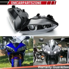 Black Front Headlight Head Lamp Assembly Fit For Yamaha YZF R1 2007 2008 YZFR1