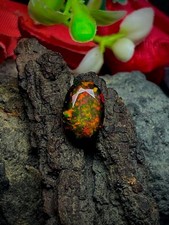 12x8x6MM Oval Opal- Black Ethiopian Fire opal...