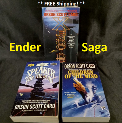 Ender Saga Series Orson Scott Card 3 Book Lot Speaker Dead Xenocide Children