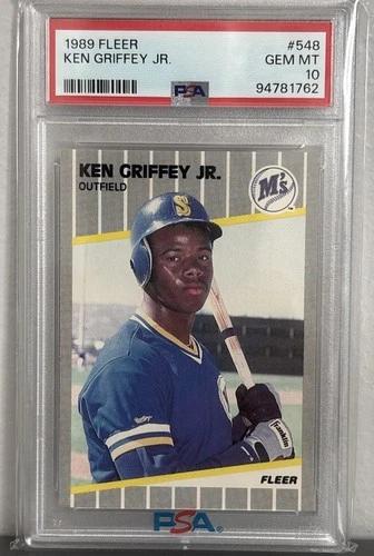 PSA 10 MINT BASEBALL CARD HOF KEN GRIFFEY JR ROOKIE 1989 FLEER SEATTLE MARINERS