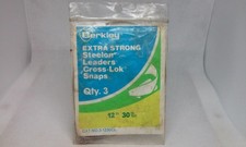 Vtg Berkley EXTRA STRONG STEELON LEADERS CROSS LOK SNAP 30lbs Fishing Leader 3pc