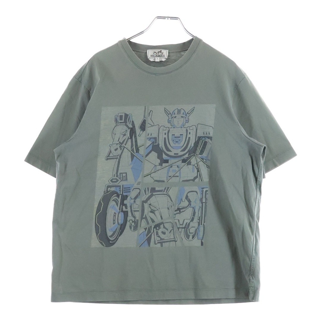 HERMES Mega Chariot T-shirt Short Sleeve Gray H267820HA09SM Used bc6c408efb4e182
