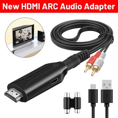 192KHz HDMI ARC to 3.5mm RCA Audio Converter Plug & Play for TV Soundbar Speaker