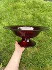 Steuben Selenium Red Bowl Platter Vintage Antique Serveware