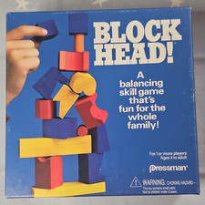 Vintage 1992 Pressman Block Head!  Complete G...
