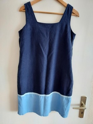 Next Petite Sommerkleid  Etuikleid  Leinen/Viskose  Größe UK 12  EUR 40 Blau