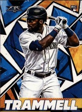 2021 Topps Fire - Taylor Trammell Seattle Mariners Rookie RC Card #103 101.4. rookie card picture