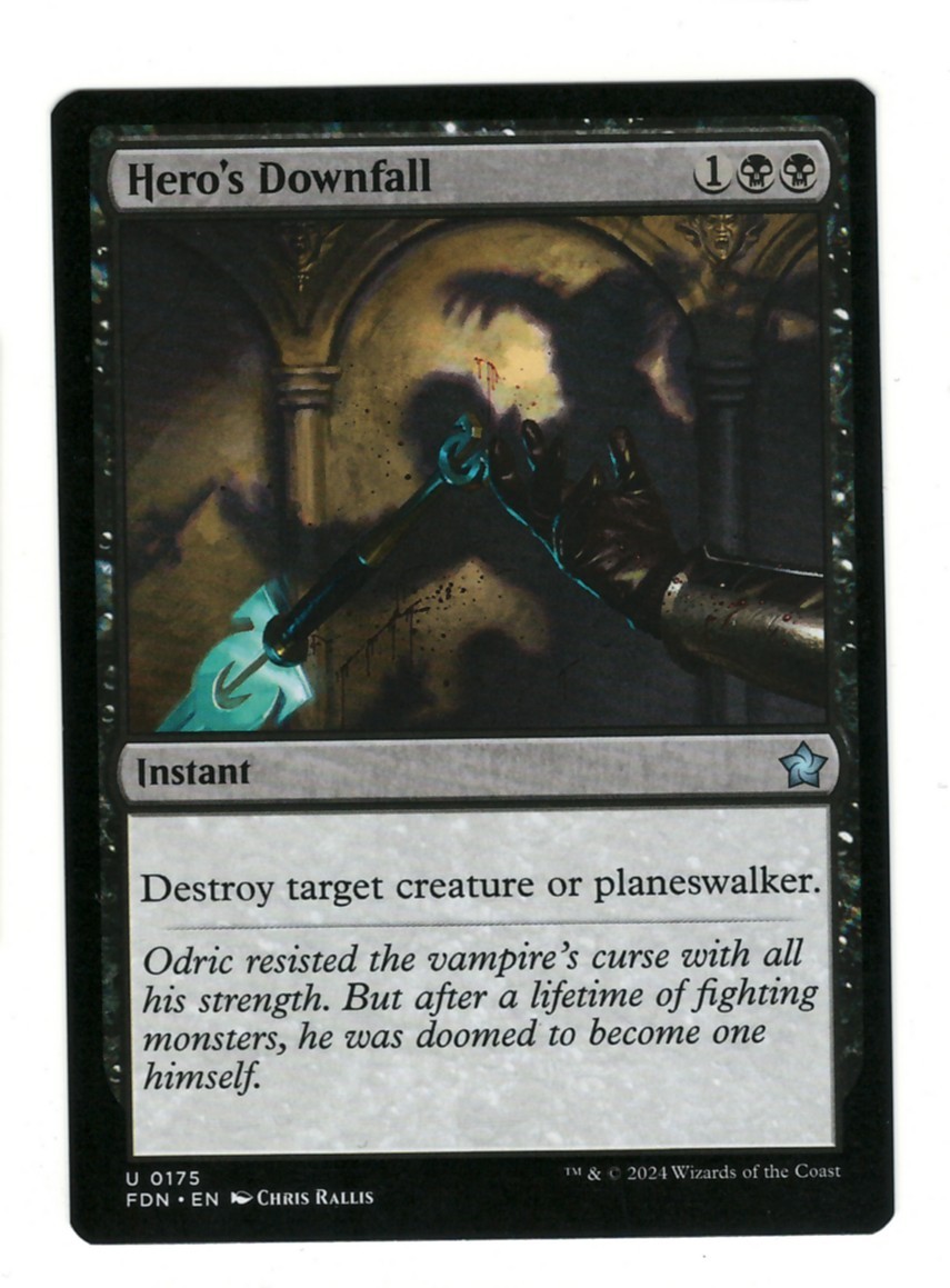 Hero's Downfall 175 Uncommon Foundations Magic: The Gathering Near Mint