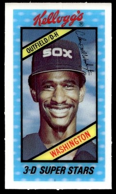 1980 Kellogg's 3-D Super Stars #34 Claudell Washington NR-MINT 