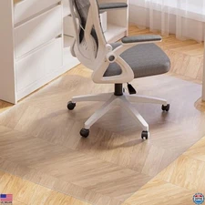 Yecaye Desk Chair Mat for Hardwood Floor, 48"×36" Office PVC Computer Chair Mat,