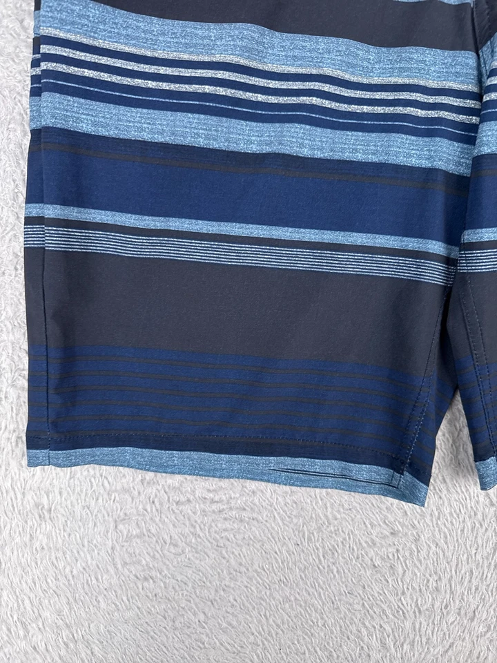 Volcom Shorts Men 36 Blue Stripe Surf Turf 4 Way Stretch Hybrid Polyester 36x10 - Image 3 of 4