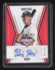 2019 Panini Stars & Stripes USA Baseball /299 #15U-DD Davis Diaz Auto