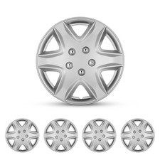 Glossy Silver 15 Wheel Covers Snap On Hub Caps For R15 Tiresteel Rim 4 Pack Glossy Silver 15 Wheel Covers Snap On Hub Caps For R15 Tiresteel Rim 4 Pack