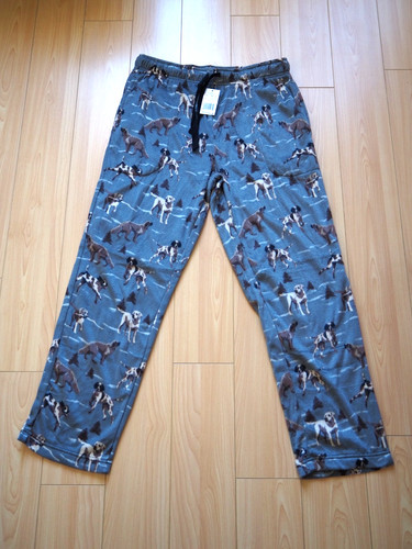 Dog Dad Gray Fleece Pajama Pants Men's Sz L NWT Cuddl Duds Comfy Cozy w/ Pockets