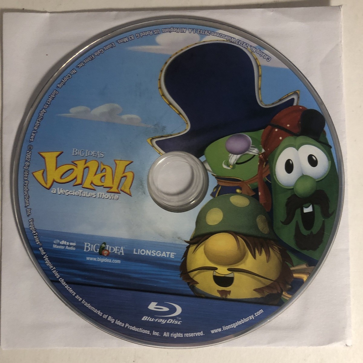 2002 / Jonah: A VeggieTales Movie / *DISC ONLY* Blu-Ray Animated