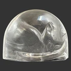 Vintage Steuben Crystal Glass Sleeping Cat Figurine Paperweight