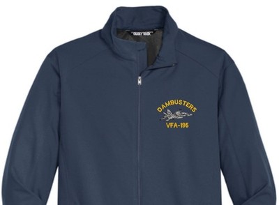 VFA-195 DAMBUSTERS F-18 Soft Shell Jacket.  New.  U.S. Navy