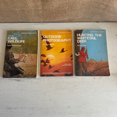 Vintage Outdoor Life Books Set Hunting Whitetail Deer Photography Call Wildlife