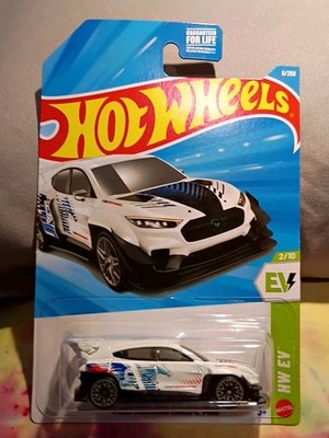 2022 Hot Wheels White Ford Mustang Mach-E 1400 HW Green Speed