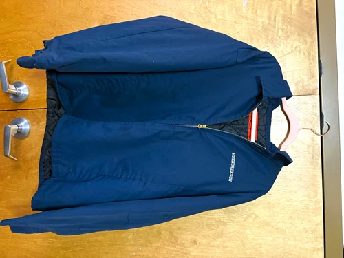 Vintage Cintas Navy Blue Insulated Mechanic Work Jacket Hendrickson 2XL Regular - product listing photo