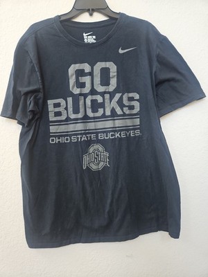Nike Athletic Cut NCAA Ohio State Buckeyes Go Bucks Graphic T-shirt Mens 2XL Blk