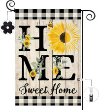 Summer Sunflower Garden Flag Double Sided 12.5X18 Inch, Home Sweet Home Spring F