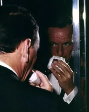 Frank Sinatra Candid 1960 In Tuxedo Looking In Mirror Shaving  4x6 Picture Cele