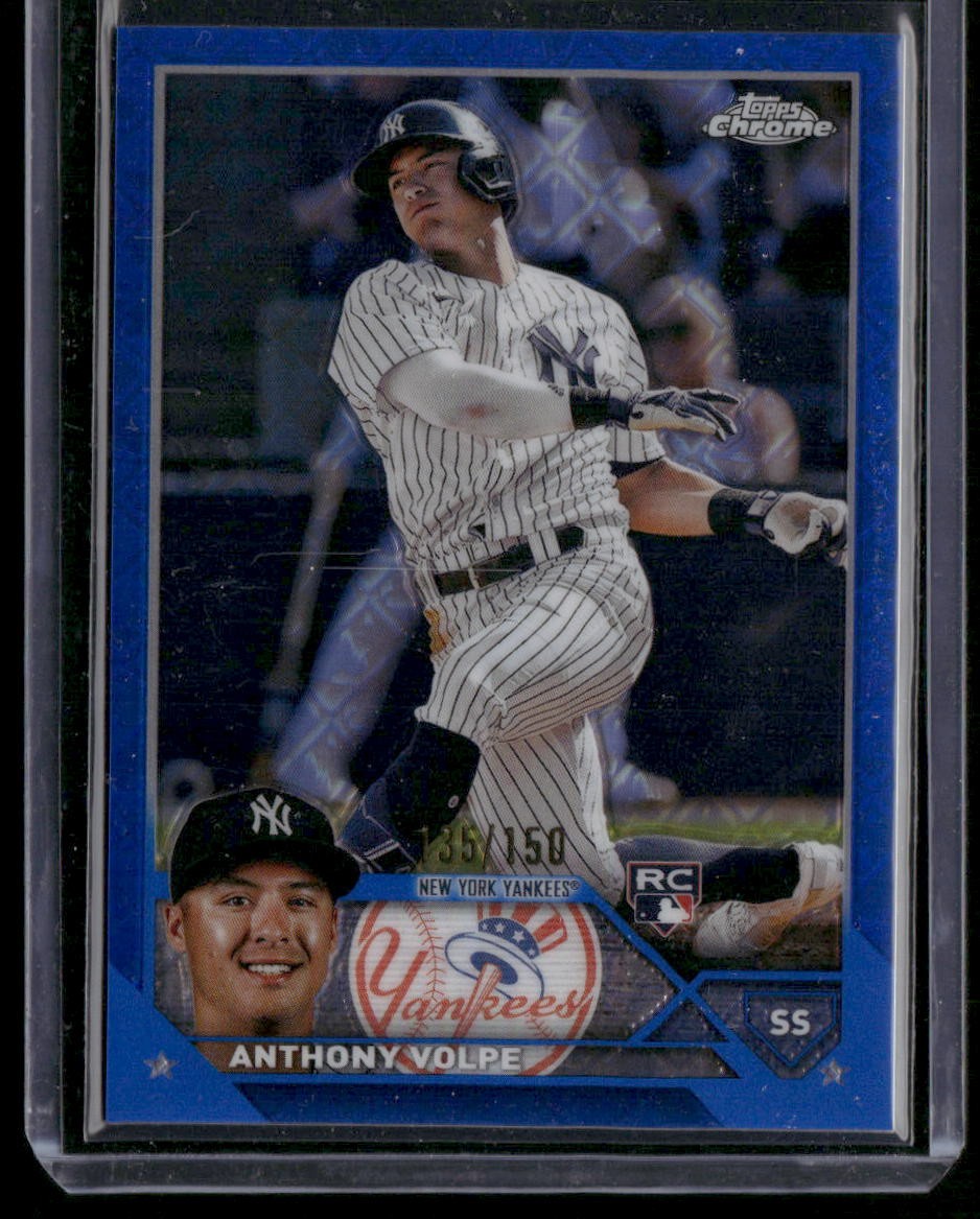 2023 Topps Chrome Logofractor Edition #4 Anthony Volpe Blue Refractor #/150