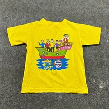 VINTAGE The Wiggles Live Shirt Youth Boys XS Yellow Funny Pirates TV Show 90s