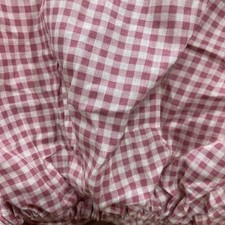 Cotton Blend Pink /White Check Pattern Full/Double Fitted Sheet 54  x75  