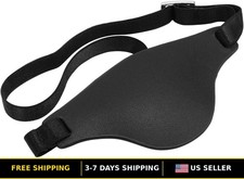 Adjustable Black Leather Eye Patch for Men - Pirate Style for Both Eyes