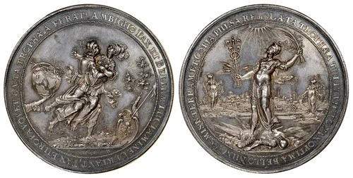 POLAND. Danzig. 1644 AR Medal. NGC MS64 Px In Nummis 83 Neg. Peace of Westphalia