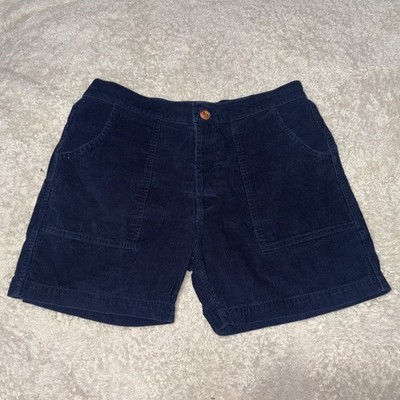 Birdwell Beach Britches Corduroy Shorts Men 32 Button Fly Navy