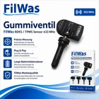 4x FilWas TPMS TPMS 433MHz Fits Nissan Qashqai J12