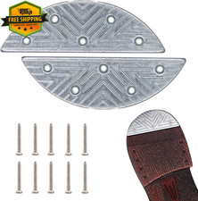 1 Pair Metal Heel Plates Shoe Sole Repair Kit Screw Nails Heel Taps Replacement