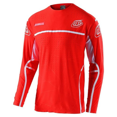 #ad Troy Lee Designs SE Ultra Jersey Lines Red White Size Small $35.99