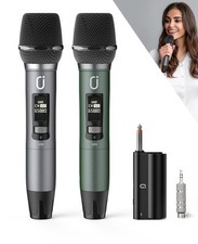 Wireless Microphones, Professional UHF Dual Microphones for Karaoke, Wireless...