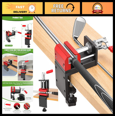 Golf Grip Kit - 2-in-1 No Drill Aluminum Clamp & 360° Swivel Vise Tool