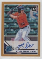 2019 Panini Donruss Optic Orange Prizm 21/99 Myles Straw #RRS-MS Auto u6m