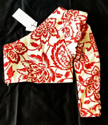 one shoulder ruffle top zara