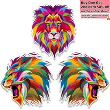 Set of 3 - Lion Vinyl Auto Decal Car Truck SUV Window Bumper Trunk Body Stickers