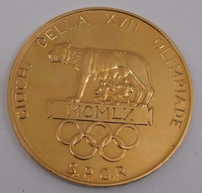 1960 Rome Olympic Gold Medal 51 mm. 69.8 Grams .900 Gold * | eBay